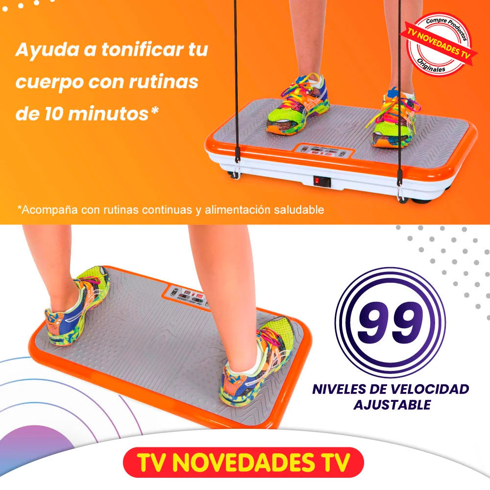 Plataforma vibratoria POWER FIT ELITE DELUXE + Bandas Elásticas EZ Cise