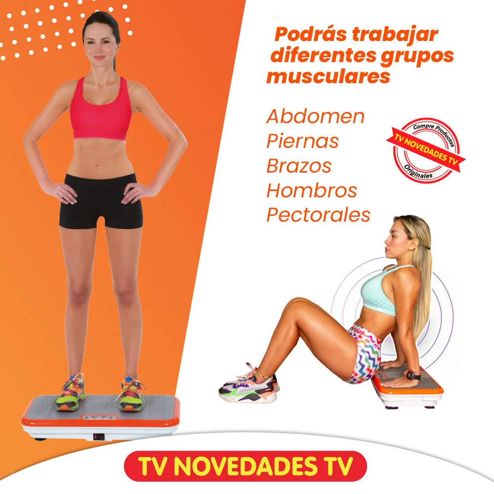 Plataforma vibratoria POWER FIT ELITE + Bandas Elásticas EZ Cise