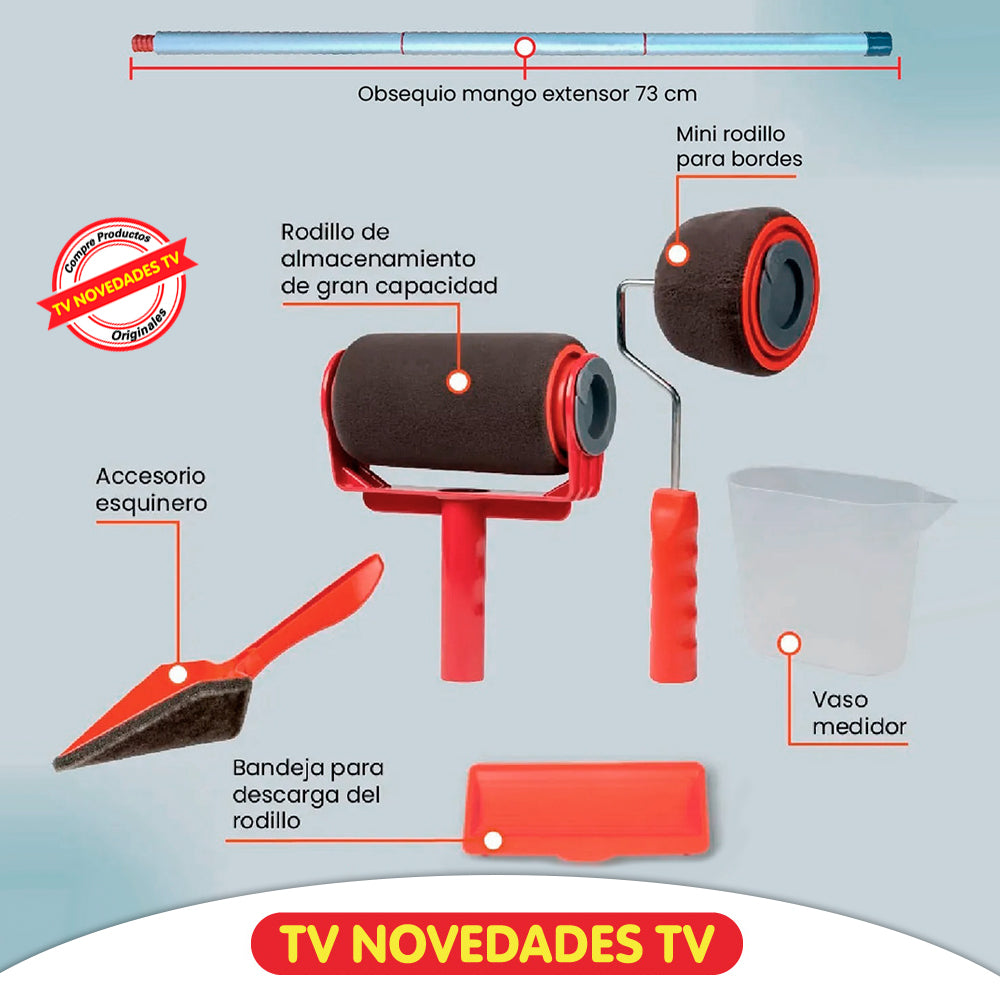 Pinta rápido, sin goteos y sin salpicaduras con el rodillo recargable Paint Racer