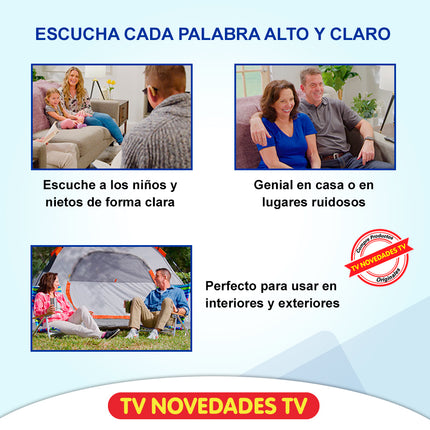 Audífono para personas mayores que permite regular los sonidos altos y bajos Power Ear - TV NOVEDADES TV