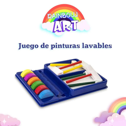 Juego de pinturas de colores lavable Rainbow Art - TV NOVEDADES TV