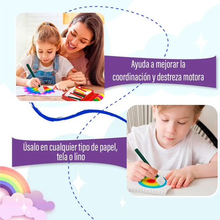 Juego de pinturas de colores lavable Rainbow Art - TV NOVEDADES TV