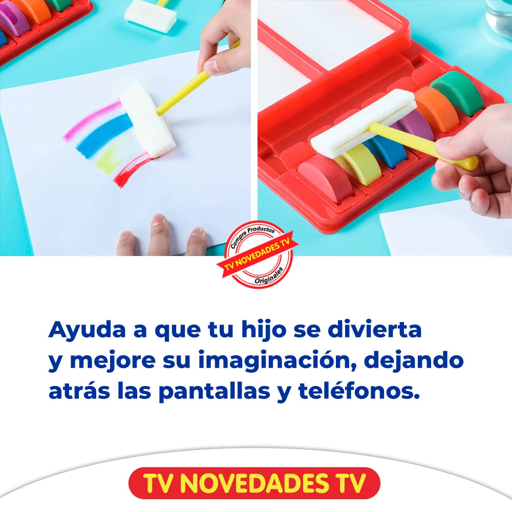 Juego De Pinturas De Colores Lavable Para Niños RAINBOW ART