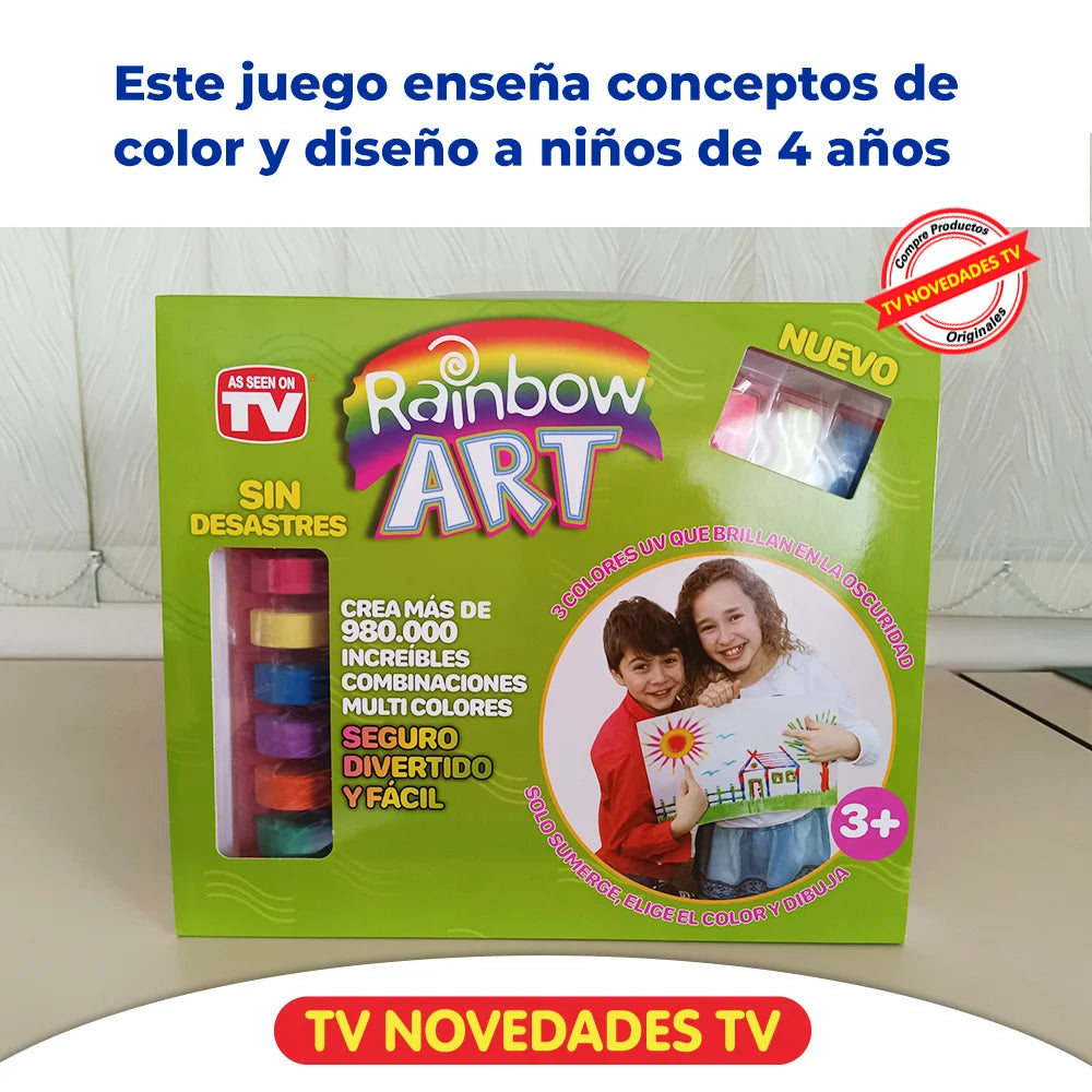 Juego De Pinturas De Colores Lavable Para Niños RAINBOW ART