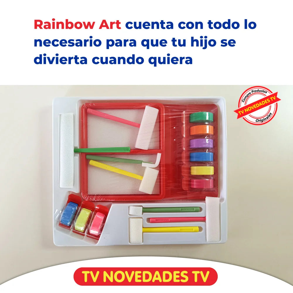 Juego De Pinturas De Colores Lavable Para Niños RAINBOW ART