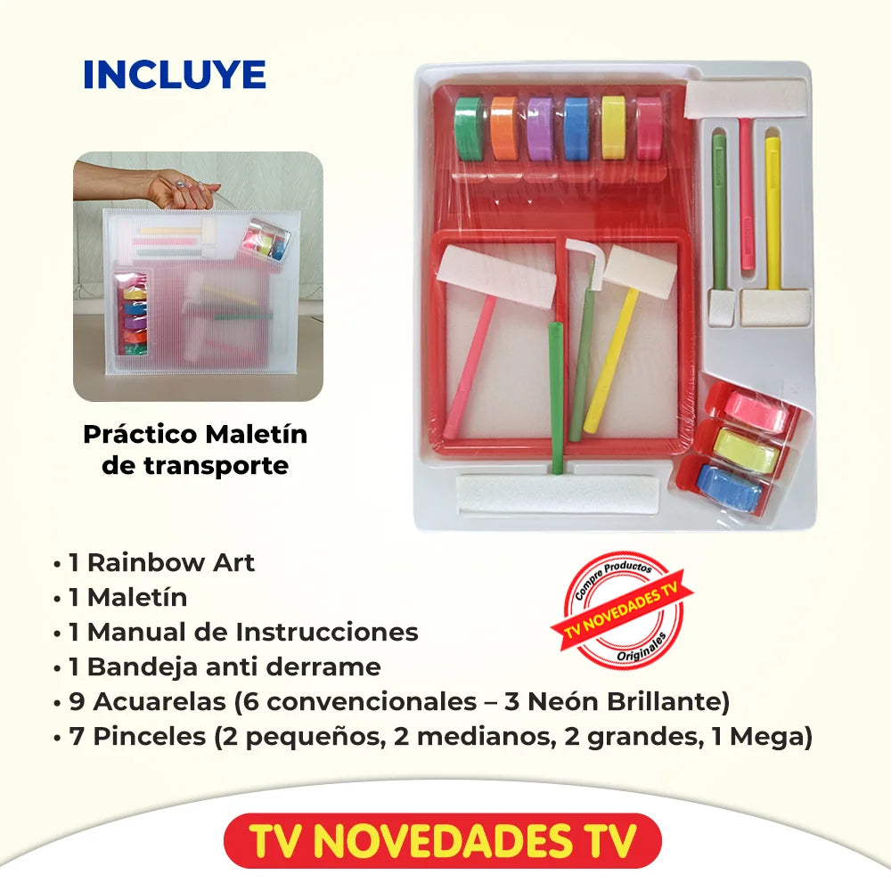 Juego De Pinturas De Colores Lavable Para Niños RAINBOW ART