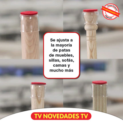 Protectores para patas de sillas y muebles Ruby Sliders 8 unidades