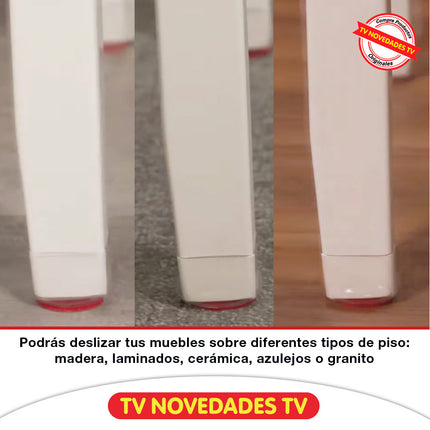 Protectores para patas de sillas y muebles Ruby Sliders 8 unidades