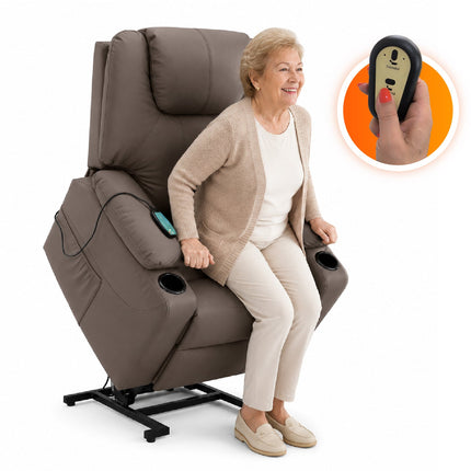 Sillón elevador reclinable y masajeador con calor Stand Up Royal