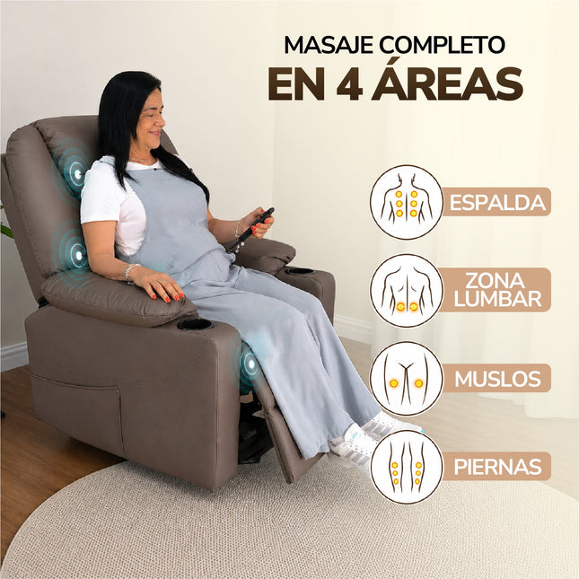 Sillón elevador reclinable y masajeador con calor - TV NOVEDADES TV