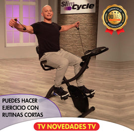 Bicicleta estática con bandas de resistencia Slim Cycle