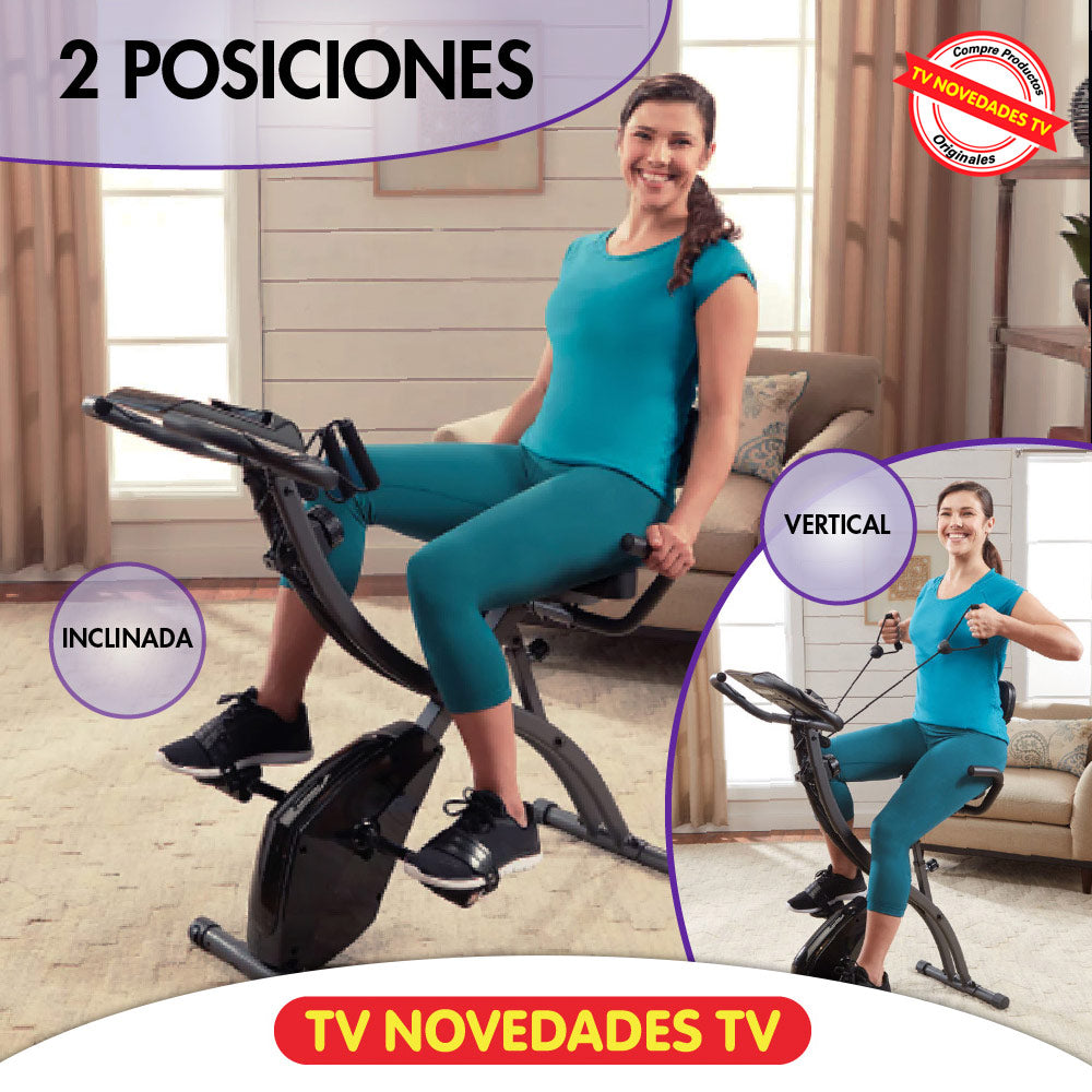 Bicicleta estática con bandas de resistencia Slim Cycle