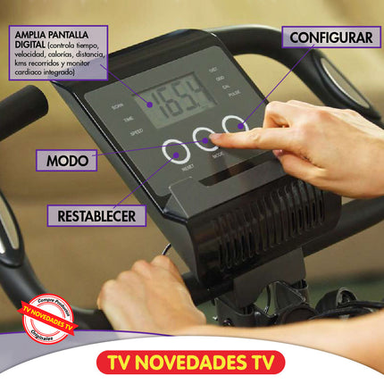 Bicicleta estática con bandas de resistencia Slim Cycle