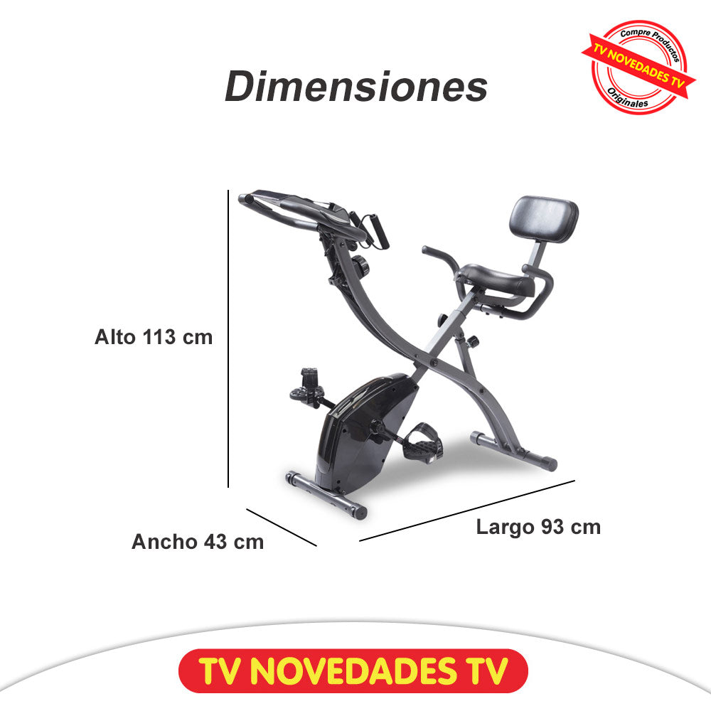 Bicicleta estática con bandas de resistencia Slim Cycle