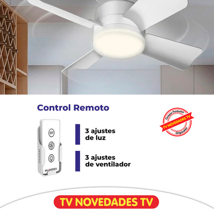 Ventilador y lámpara LED Socket Fanlight con control remoto.