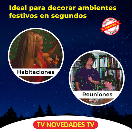 Proyector de luces móviles para decorar tu hogar Star Shower Motion - TV NOVEDADES TV