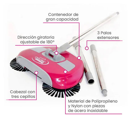 Barredora escoba rotatoria sin cables ni baterías Cyclonic Broom