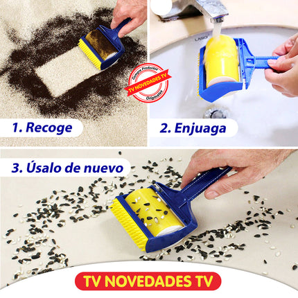 Rodillo limpiador y removedor de pelo y pelusa reutilizable Stickey Buddy