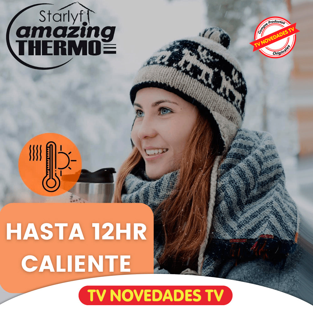 Vaso termo para bebidas frías y calientes con base de succión anticaídas Amazing Thermo