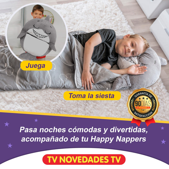 Saco de dormir para niños y divertido peluche original Happy Nappers