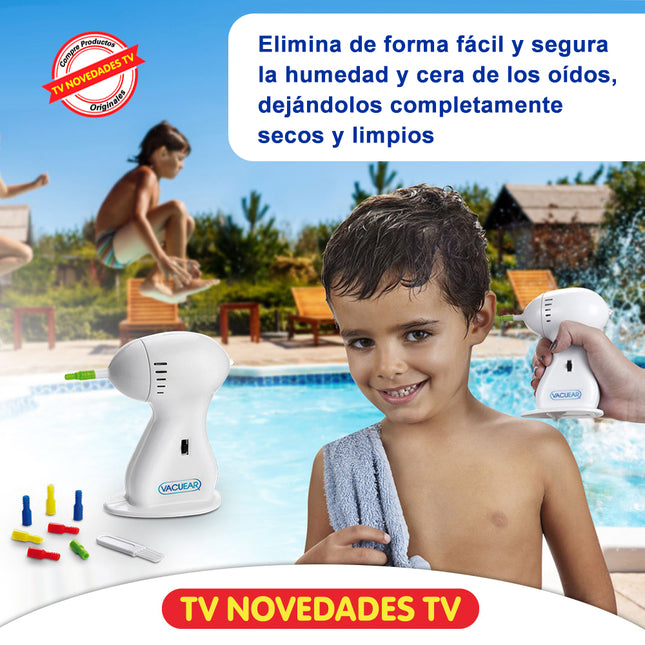 Limpiador de oídos portátil, seguro e inalámbrico Vacu Ear - TV NOVEDADES TV