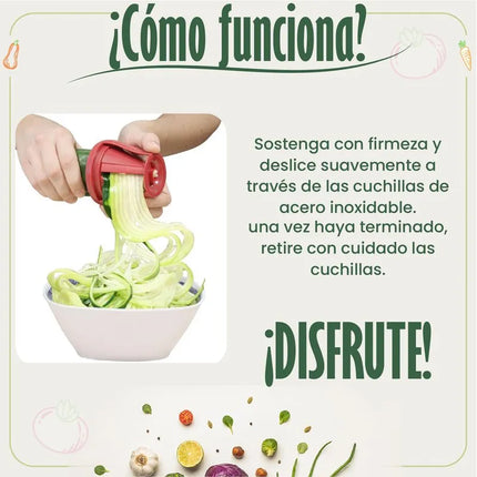 2 Cortadores espiralizador de verduras y vegetales Vegitrim - TV NOVEDADES TV