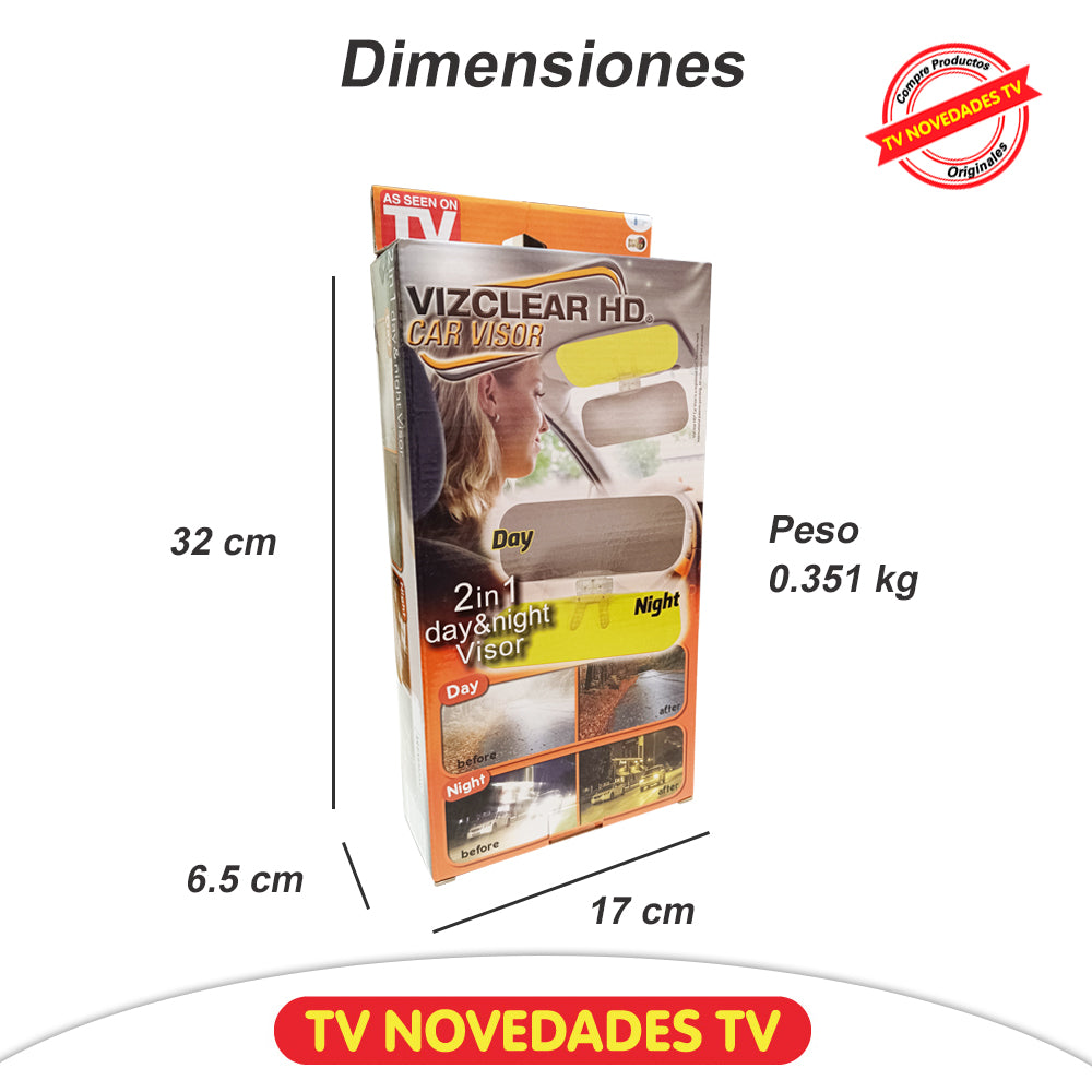 Visera Antideslumbrante para Conducción Día y Noche Viz Clear HD