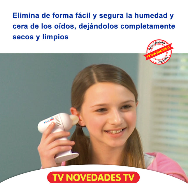 Limpiador de oídos portátil, seguro e inalámbrico Wax Vac