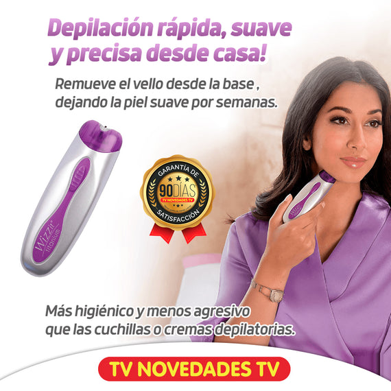 Depilador eléctrico y portátil, para remover el vello sin dolor, ni irritación Wizzit Titanium