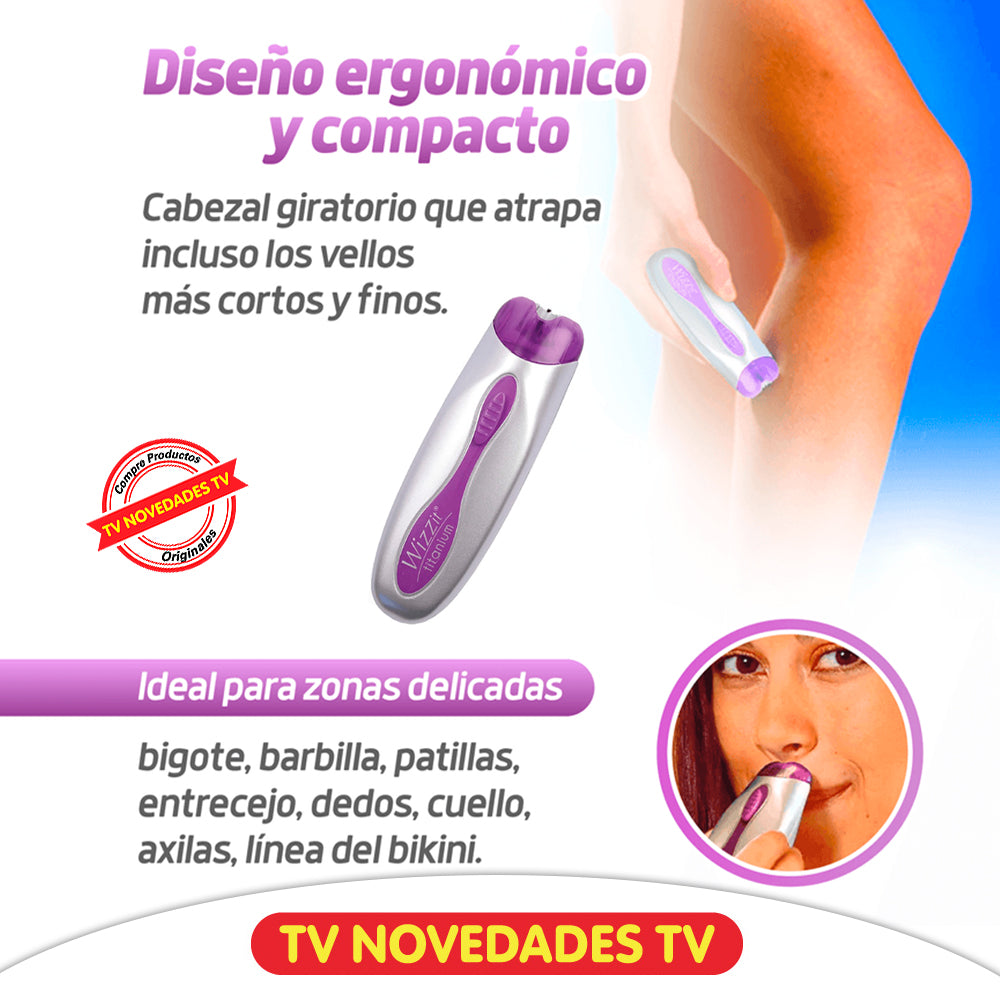 Depilador eléctrico y portátil, para remover el vello sin dolor, ni irritación Wizzit Titanium