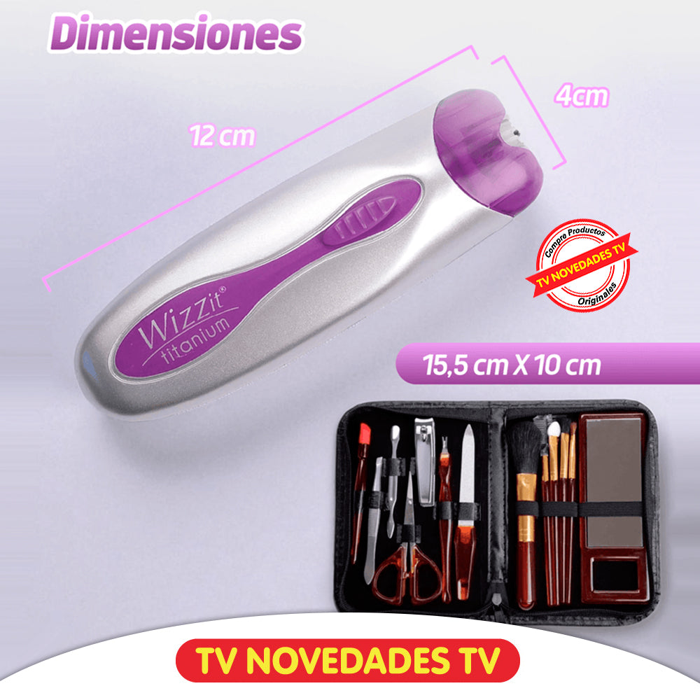 Depilador eléctrico y portátil, para remover el vello sin dolor, ni irritación Wizzit Titanium