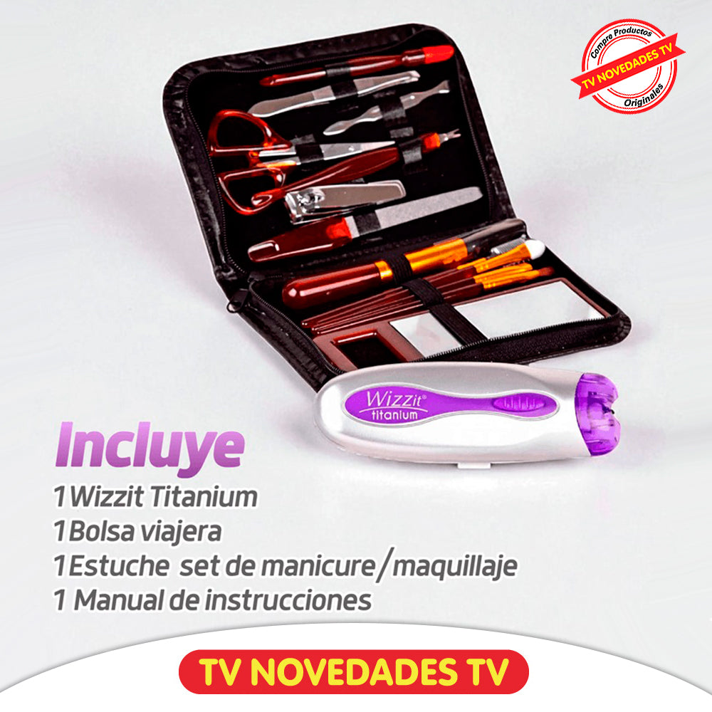Depilador eléctrico y portátil, para remover el vello sin dolor, ni irritación Wizzit Titanium