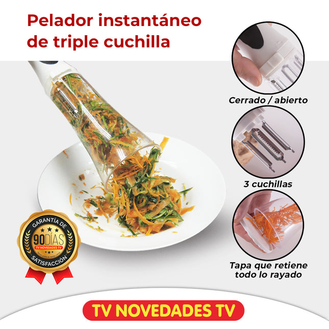 Pelador de verduras 3 en 1 con recipiente integrado Xpert Peel